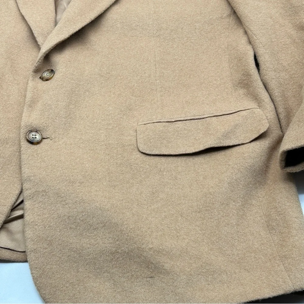 Mark Shale Men's Tan Sport Coat EVENING DINNER Jacket 100% CAMEL HAIR Blazer 50” - Picture 3 of 16